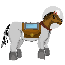 Cyborg Space Horse Sprite